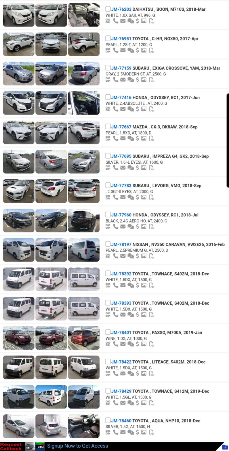 
								LIST OF OVER 500 VEHICLES FOR SALE ON THE WHARF full									