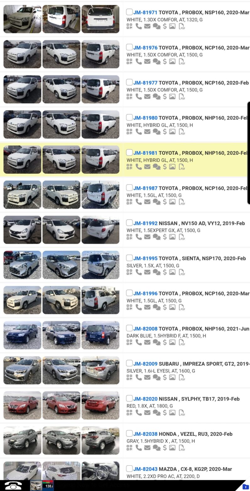 
								LIST OF OVER 500 VEHICLES FOR SALE ON THE WHARF full									